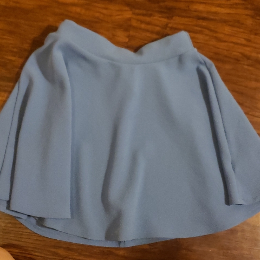 Blue High Waisted Mini skirt